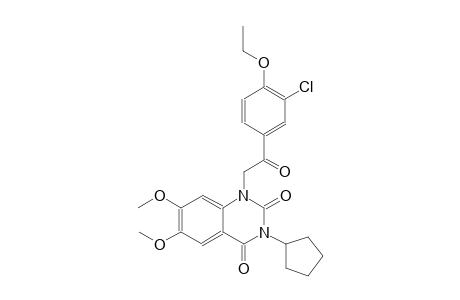 1-[2-(3-chloro-4-ethoxyphenyl)-2-oxoethyl]-3-cyclopentyl-6,7-dimethoxy-2,4(1H,3H)-quinazolinedione