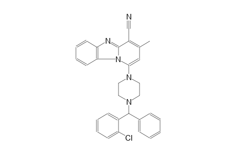 1-{4-[(2-chlorophenyl)(phenyl)methyl]-1-piperazinyl}-3-methylpyrido[1,2-a]benzimidazole-4-carbonitrile
