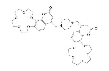 16,16'-(piperazin-1,4-diilbis(methylen))bis(5,6,8,9,11,12-hexahydro-2H-(1,4,7,10,13) pentaoxa cyclopentadeca (2,3-h)chromen-18(3H)-one