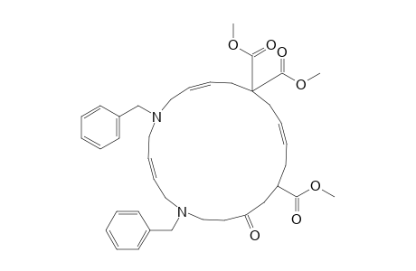 Trimethyl 1,6-dibenzyl-18-oxo-1,6-diazacycloeicosa-3,8,13-triene-11,11,16-tricarboxylate