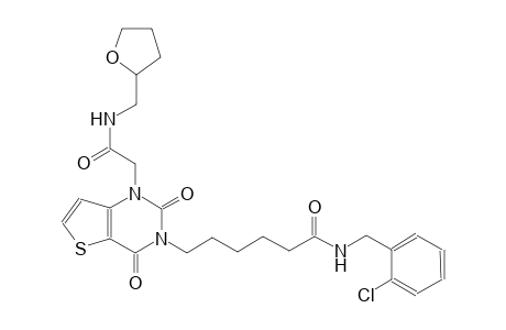 N-(2-chlorobenzyl)-6-(2,4-dioxo-1-{2-oxo-2-[(tetrahydro-2-furanylmethyl)amino]ethyl}-1,4-dihydrothieno[3,2-d]pyrimidin-3(2H)-yl)hexanamide