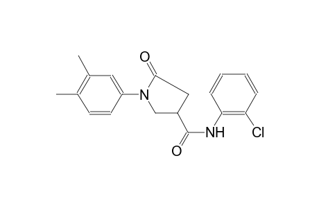 N-(2-chlorophenyl)-1-(3,4-dimethylphenyl)-5-oxo-3-pyrrolidinecarboxamide