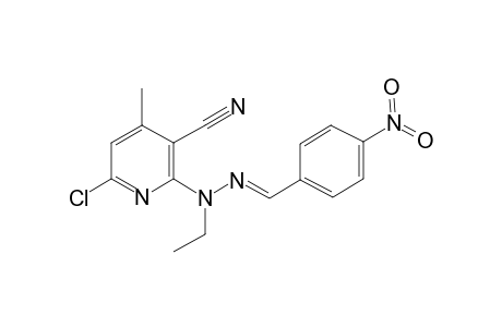 3-Pyridinecarbonitrile, 6-chloro-2-[1-ethyl-2-[(4-nitrophenyl)methylidene]hydrazino]-4-methyl-