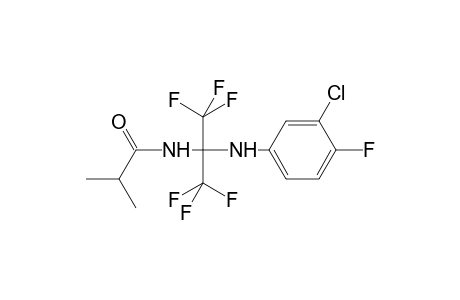 N-{2-[(3-chloro-4-fluorophenyl)amino]-1,1,1,3,3,3-hexafluoropropan-2-yl}-2-methylpropanamide
