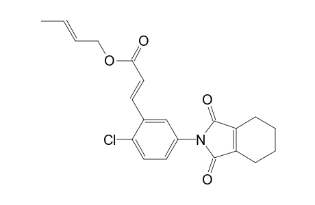 2-Propenoic acid, 3-[2-chloro-5-(1,3,4,5,6,7-hexahydro-1,3-dioxo-2H-isoindol-2-yl)phenyl]-, 2-butenyl ester