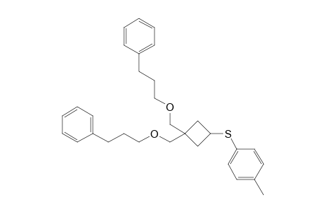 1,1-Bis(3-phenylpropoxymethyl)-3-(p-tolylsulfanyl)cyclobutane