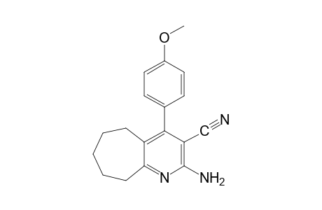 2-amino-4-(p-methoxyphenyl)-6,7,8,9-tetrahydro-5H-cyclohepta[b]pyridine-3-carbonitrile