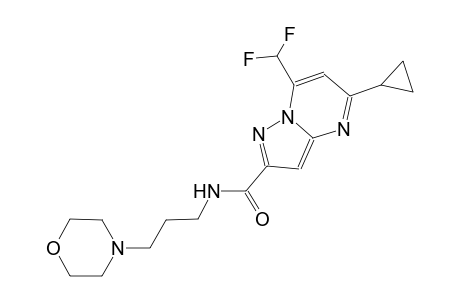 pyrazolo[1,5-a]pyrimidine-2-carboxamide, 5-cyclopropyl-7-(difluoromethyl)-N-[3-(4-morpholinyl)propyl]-