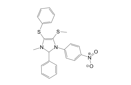 2,3-Dihydro-1-methyl-4-(methylthio)-3-(4-nitrophenyl)-2-phenyl-5-(phenylthio)imidazole