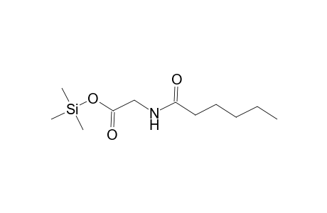 Glycine, N-(1-oxohexyl)-, trimethylsilyl ester