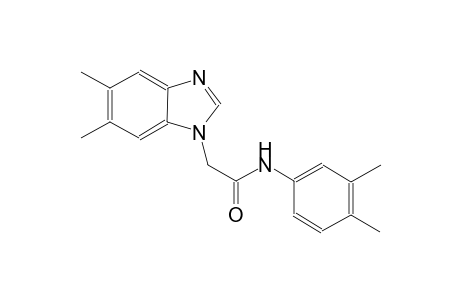 1H-benzimidazole-1-acetamide, N-(3,4-dimethylphenyl)-5,6-dimethyl-
