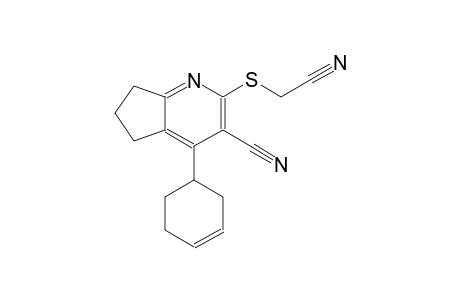 5H-cyclopenta[b]pyridine-3-carbonitrile, 2-[(cyanomethyl)thio]-4-(3-cyclohexen-1-yl)-6,7-dihydro-