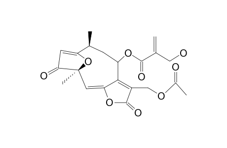 HIRSUTOLIDE,1,2-DEHYDRO-1-DESOXY-8-A-(4'-HYDROXYMETHACRYLOYLOXY)-3-OXO,13-ACETATE