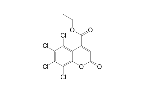2H-1-Benzopyran-4-carboxylic acid, 5,6,7,8-tetrachloro-2-oxo-, ethyl ester