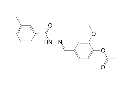 2-Methoxy-4-((E)-[(3-methylbenzoyl)hydrazono]methyl)phenyl acetate