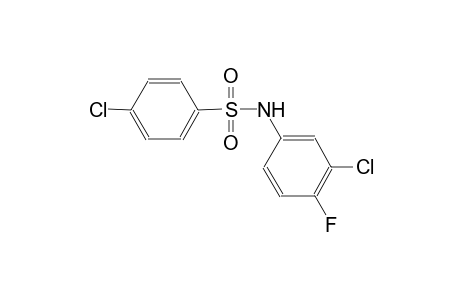 4-chloro-N-(3-chloro-4-fluorophenyl)benzenesulfonamide