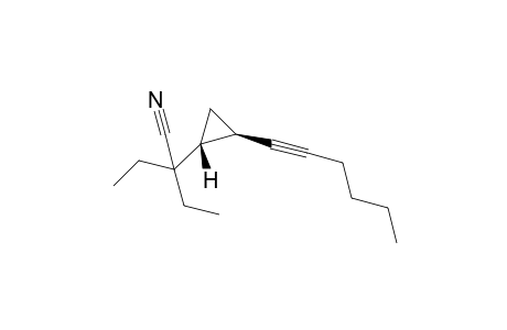 2-ethyl-2-[(1R,2R)-2-hex-1-ynylcyclopropyl]butanenitrile