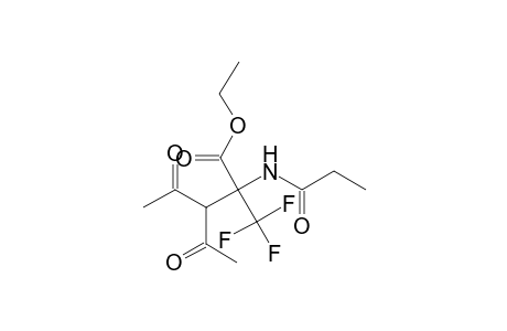 norvaline, 3-acetyl-4-oxo-N-(1-oxopropyl)-2-(trifluoromethyl)-, ethylester
