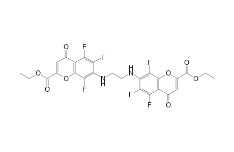 N,N'-Ethylene-bis[7'-amino-2'-(ethoxycarbonyl)-5',6',8'-trifluorochromone]