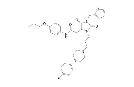 4-imidazolidineacetamide, 3-[3-[4-(4-fluorophenyl)-1-piperazinyl]propyl]-1-(2-furanylmethyl)-5-oxo-N-(4-propoxyphenyl)-2-thioxo-
