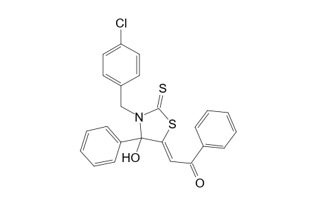 2-[3-(4-Chlorobenzyl)4-hydroxy-4-phenyl-2-thioxo-1,3-thiazolan-5-yliden]-1-phenyl-1-ethanone