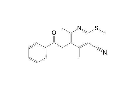 3-pyridinecarbonitrile, 4,6-dimethyl-2-(methylthio)-5-(2-oxo-2-phenylethyl)-