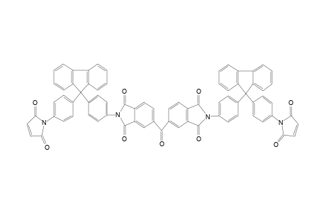 Benzophenonetetracarboximido-bis(1,4-phenylene-9-fluorenediyl-1,4-phenylene-n-maleimide)