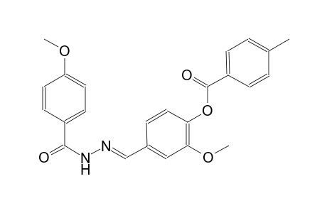 2-methoxy-4-{(E)-[(4-methoxybenzoyl)hydrazono]methyl}phenyl 4-methylbenzoate
