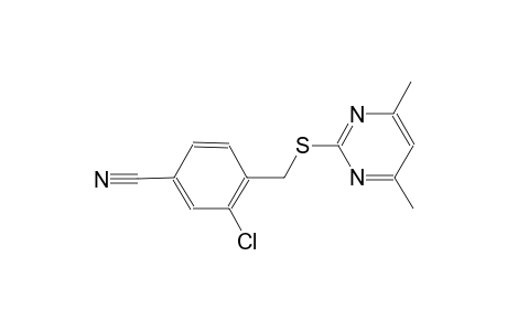 3-chloro-4-{[(4,6-dimethyl-2-pyrimidinyl)sulfanyl]methyl}benzonitrile