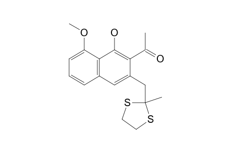 3-[1-HYDROXY-8-METHOXY-3-[(2-METHYL-[1,3]-DITHIOLAN-2-YL)-METHYL]-NAPHTHALEN-2-YL]-ETHANONE