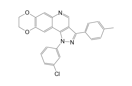 1-(3-chlorophenyl)-3-(4-methylphenyl)-8,9-dihydro-1H-[1,4]dioxino[2,3-g]pyrazolo[4,3-c]quinoline