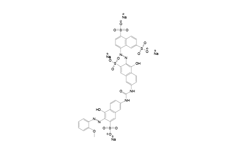 1,6-Naphthalenedisulfonic acid, 4-[[1-hydroxy-6-[[[3-[5-hydroxy-6-[(2-methoxyphenyl)azo]-7-sulfo-2-naphthalenyl]amino]carbonyl]amino]-3-sulfo-2-naphthalenyl]azo]-