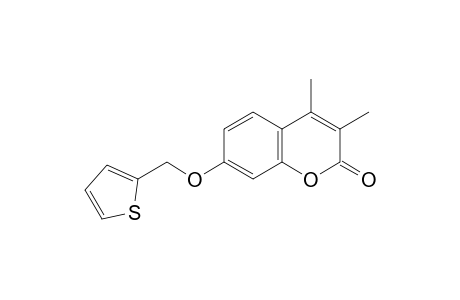 2H-1-Benzopyran-2-one, 3,4-dimethyl-7-(2-thienylmethoxy)-