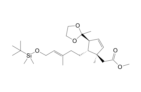 Methyl[(1R,4S,5R)-5-[(E)-5-(tert-Butyldimethylsilyloxy)-3-methyl-3-pentenyl]-1-methyl-4-(2-methyl[1,3]dioxolan-2-yl)-2-cyclopentenyl]acetate