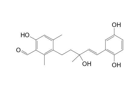 3-[(E)-5-(2,5-dihydroxyphenyl)-3-hydroxy-3-methyl-pent-4-enyl]-6-hydroxy-2,4-dimethyl-benzaldehyde