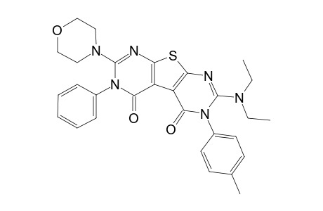 2-(Diethylamino)-3-(4-methylphenyl)-6-phenyl-7-(4-morpholinyl)thieno[2,3-d:5,4-d']dipyrimidine-4,5(3H,6H)-dione
