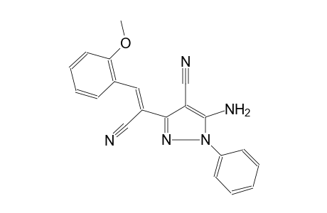 5-amino-3-[(Z)-1-cyano-2-(2-methoxyphenyl)ethenyl]-1-phenyl-1H-pyrazole-4-carbonitrile
