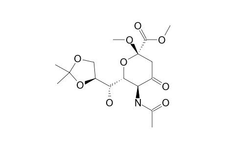 METHYL-5-ACETAMIDO-8,9-O-(1'-METHYL-ETHYLIDENE)-3,5-DIDEOXY-BETA-D-MANNO-2,4-NONODIULOPYRANOSIDONIC-ACID-METHYLESTER