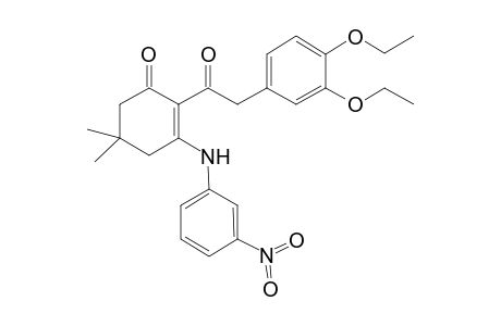2-Cyclohexen-1-one, 2-[2-(3,4-diethoxyphenyl)acetyl]-5,5-dimethyl-3-[(3-nitrophenyl)amino]-