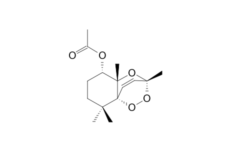 SYN-5-ACETOXY-2,2,6,8-TETRAMETHYL-7,9,10-TRIOXATRICYCLO-[6.2.2.0(1,6)]-DODEC-11-ENE