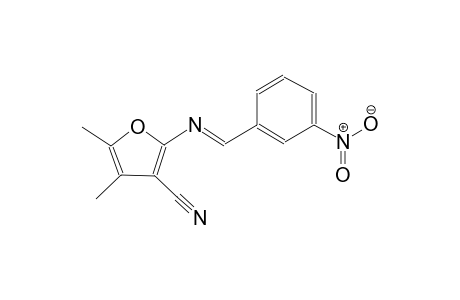 4,5-dimethyl-2-{[(E)-(3-nitrophenyl)methylidene]amino}-3-furonitrile