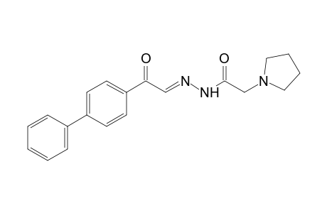 1-pyrrolidineacetic acid, (p-phenylphenacylidene)hydrazide