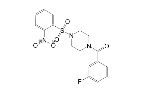 piperazine, 1-(3-fluorobenzoyl)-4-[(2-nitrophenyl)sulfonyl]-