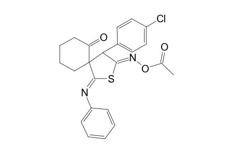 5'-(Acetoxyimino)-4'-(p-chlorophenyl)-2'-(phenylimino)-1-oxo-2',3',4',5'-tetrahydro-spiro[cyclohexane-2,3'-thiophene]