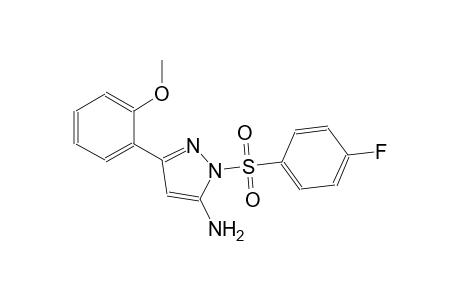 1H-pyrazol-5-amine, 1-[(4-fluorophenyl)sulfonyl]-3-(2-methoxyphenyl)-