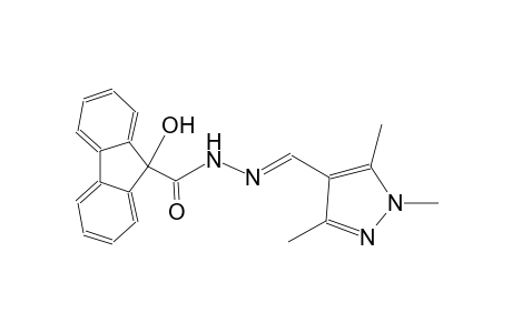 9-hydroxy-N'-[(E)-(1,3,5-trimethyl-1H-pyrazol-4-yl)methylidene]-9H-fluorene-9-carbohydrazide