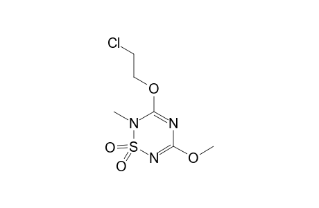 2H-1,2,4,6-Thiatriazine, 3-(2-chloroethoxy)-5-methoxy-2-methyl-, 1,1-dioxide