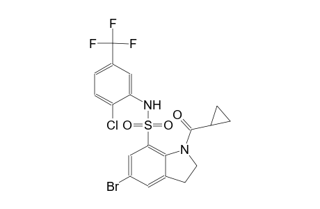 1H-indole-7-sulfonamide, 5-bromo-N-[2-chloro-5-(trifluoromethyl)phenyl]-1-(cyclopropylcarbonyl)-2,3-dihydro-