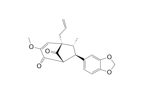 REL-(7S,8S,1'R,3'R)-DELTA-(8')-5'-METHOXY-3,4-METHYLENE-DIOXY-1',2',3',4'-TETRAHYDRO-2',4'-DIOXO-7.3',8.1'-LIGNAN;#5;(7S,6S,5R,1R)-7-(1,3-BENZODIOXOL-5-YL)-3-M