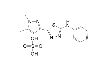 sulfuric acid compound with 5-(1,5-dimethyl-1H-pyrazol-3-yl)-N-phenyl-1,3,4-thiadiazol-2-amine (1:1)